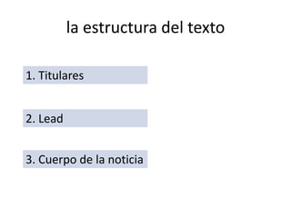 la estructura del texto