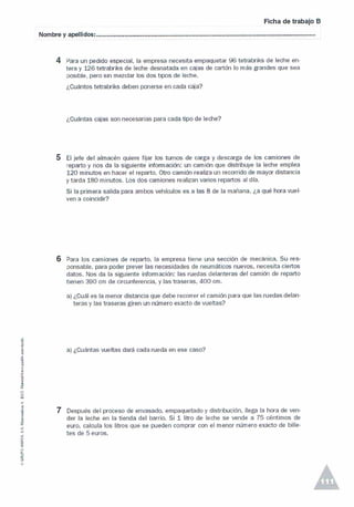 Fichas Unidad 3 Mates