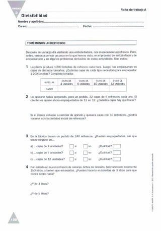 Fichas Unidad 3 Mates