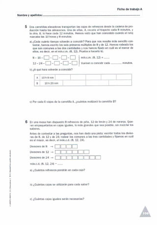 Fichas Unidad 3 Mates