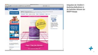 Integration der VitaSlim®-
Marketing-Maßnahmen in
die laufenden Aktionen der
XBODY-Fanpage.




                             +   36
 