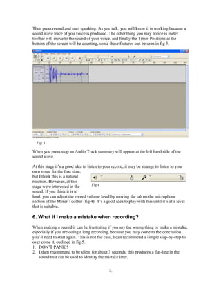 A brief introduction of how to use audacity | DOCX
