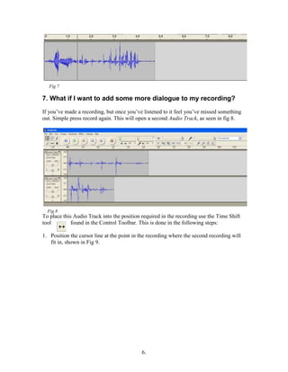 A brief introduction of how to use audacity