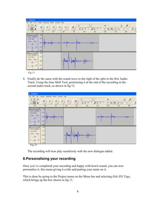 A brief introduction of how to use audacity
