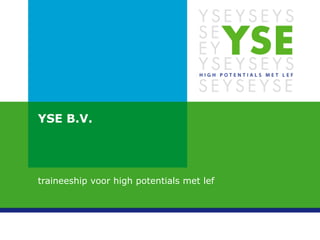 YSE B.V. traineeship voor high potentials met lef 