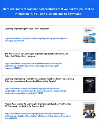 Learning Engineering Practice James Trevelyan | PDF