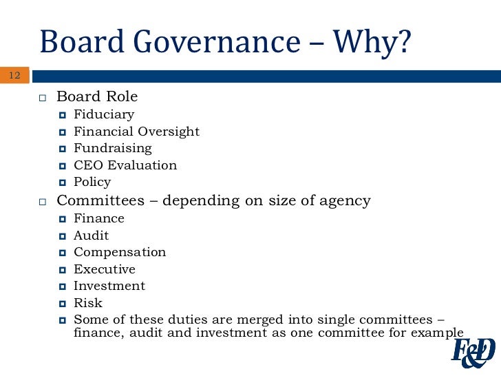 The Increasing Role of Board Governance and Audit Committees