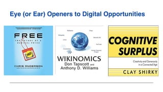 Eye (or Ear) Openers to Digital Opportunities
 