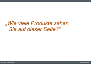 „ Wie viele Produkte sehen Sie auf dieser Seite?“ 