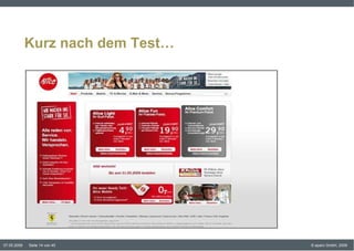 Kurz nach dem Test… 