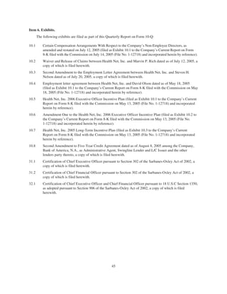 helath net 05Form10Q