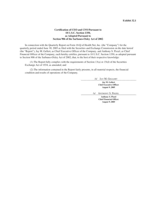 helath net 05Form10Q