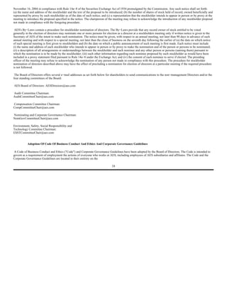 AES 2004 Proxy statement