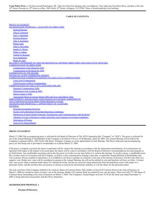 AES 2004 Proxy statement