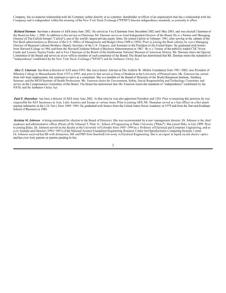 AES 2004 Proxy statement