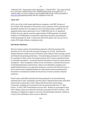 AES 4Q 07ER