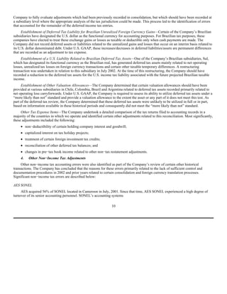 AES 3Q 2005 Form10QA