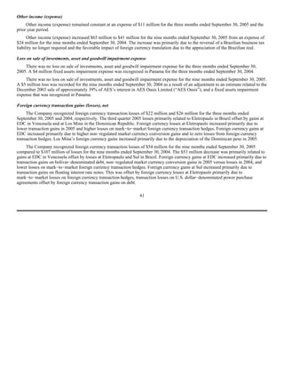 AES 3Q 2005 Form10QA