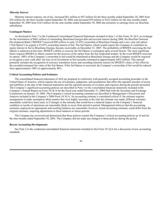 AES 3Q 2005 Form10QA