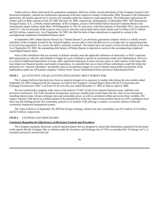 AES 3Q 2005 Form10QA