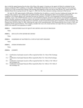 AES 3Q 2005 Form10QA