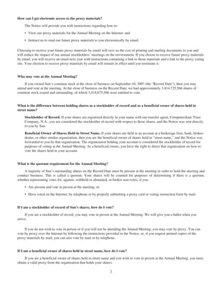 sun proxy statement 07