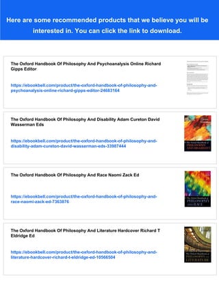 The Oxford Handbook Of Philosophy And Neuroscience John Bickle | PDF