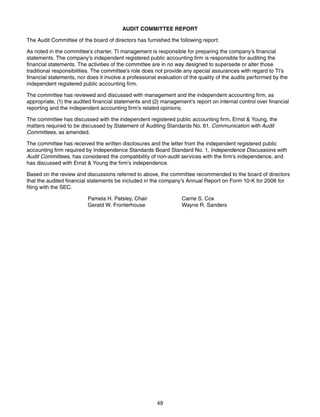 texas instruments 2007 Proxy Statement