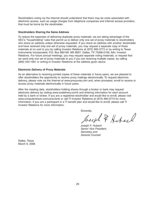 texas instruments 2006Proxy Statement