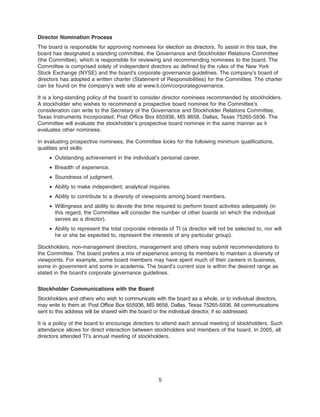 texas instruments 2006Proxy Statement