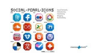 Social Networks
Videosharing
Fotosharing
Blogging
Bockmarking
 