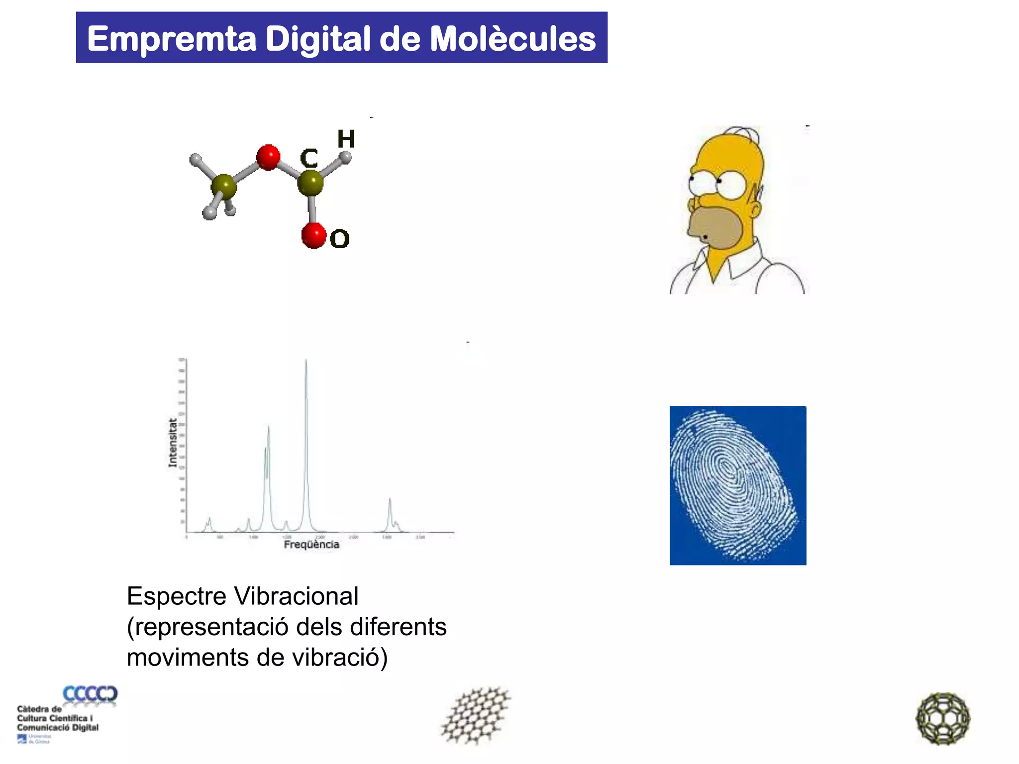Empremta Digital de MolèculesEspectre Vibracional(representació dels diferents moviments de vibració)