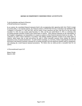 WorldFuel 2003AnnualReport