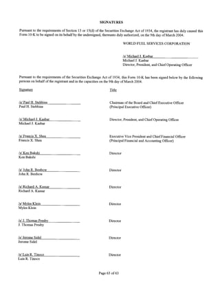 WorldFuel 2003AnnualReport