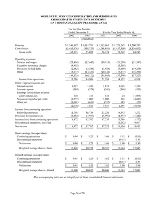 WorldFuel 2002 Transition AnnualReport
