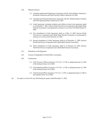WorldFuel2002 Transition Annual Report