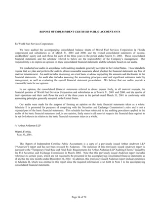 WorldFuel2002 Transition Annual Report