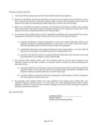 WorldFuel2002 Transition Annual Report