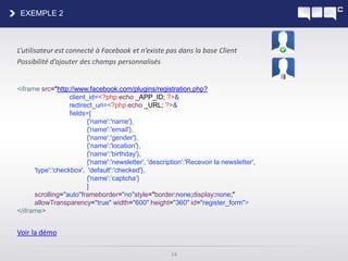 Des données peuvent être croisées avec la base de données cliente existante (déjà client / déjà abonné à la Newsletter / etc.)