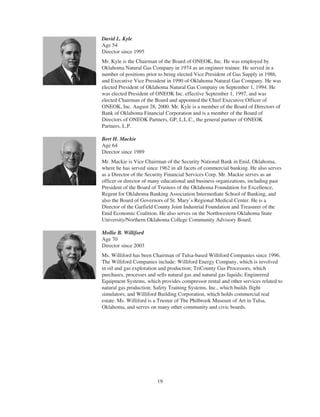 oneok 2007 Proxy Statement