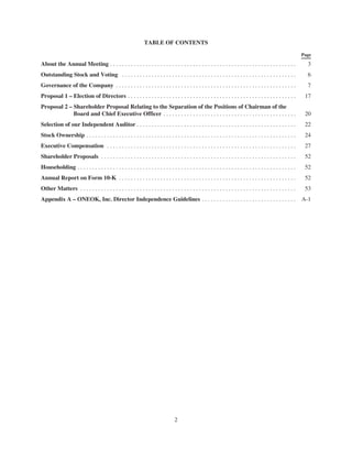 oneok 2007 Proxy Statement