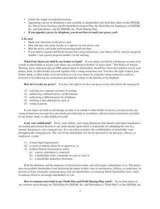 oneok 2007 Proxy Statement