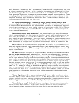 oneok 2007 Proxy Statement