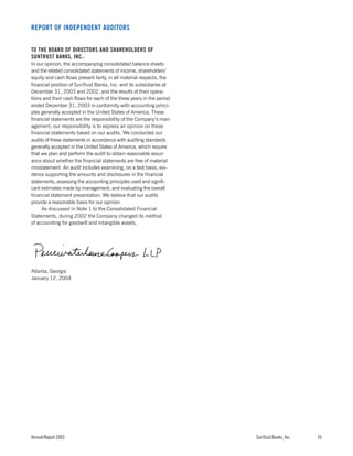 sun trust banks 2003 10-K
