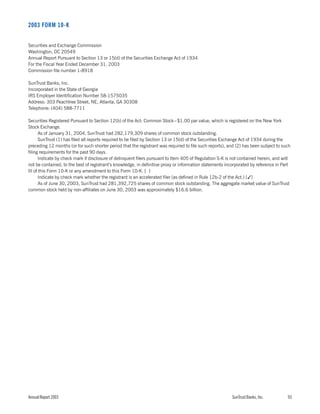 sun trust banks 2003 10-K