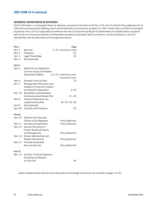 sun trust banks 2003 10-K