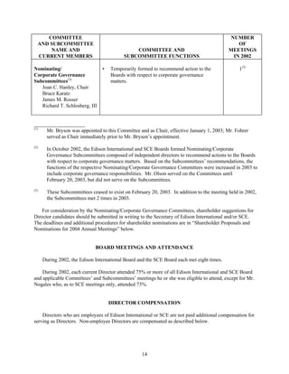 consoliddated edison  2003 joint proxy 
