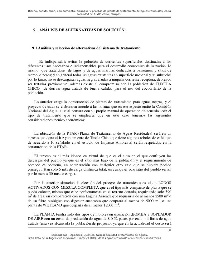 Diseno Construccion Equipamiento Arranque Y Pruebas De Planta De T