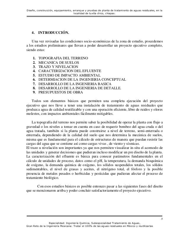 Diseno Construccion Equipamiento Arranque Y Pruebas De Planta De T
