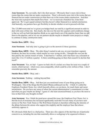 marriott international 2008 Q4 Earnings Call Transcript with Q&A